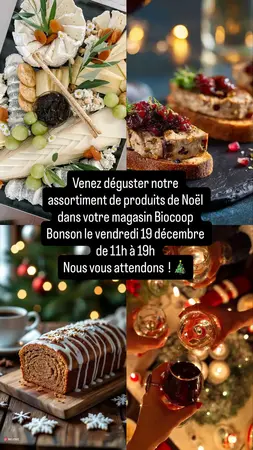 Dégustation des produits frais de Noel