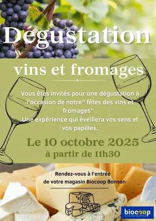 Dégustation à l'occasion de la fête des vins et fromages